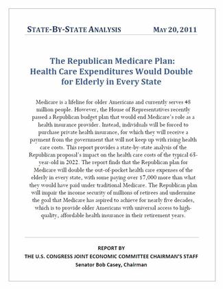Report Cover: The Republican Medicare Plan