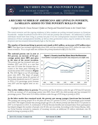 JEC Poverty/Income Fact Sheet