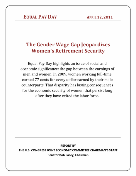 The Gender Wage Gap Jeopardizes Women’s Retirement Security