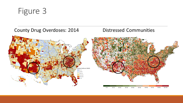 county druv overdoses 2014, distressed communities